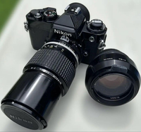 Nikon Slr Camera (Film) Fe Nikkor 200Mm50Mm 1.4