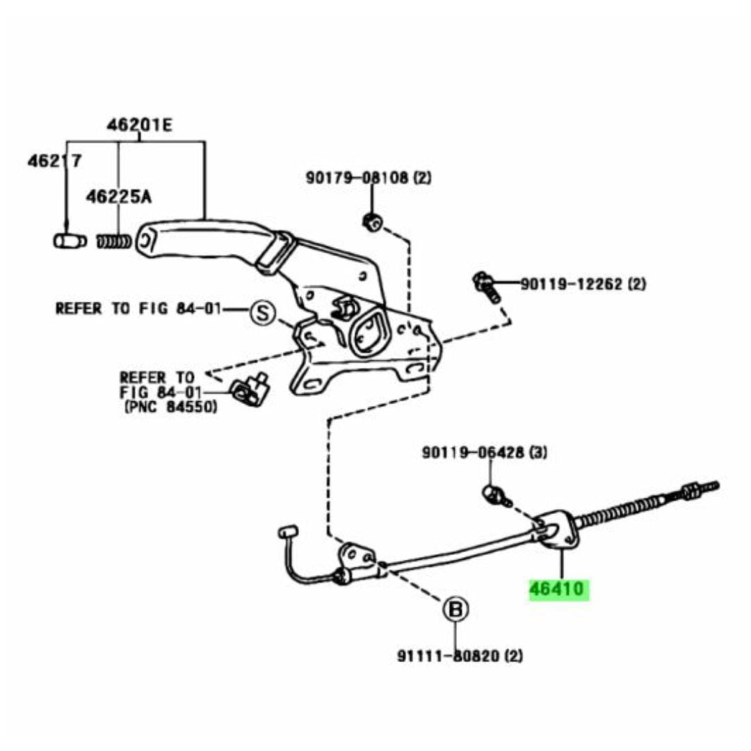 Toyota Others Chaser Cresta Mark 2 No.1 Jzx100 Jzx90 V G Parking Brake Cable