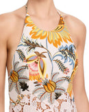 Farm Long Sleeves, Three Quarter Sleeve Rio Ligia Halter Dress Floral