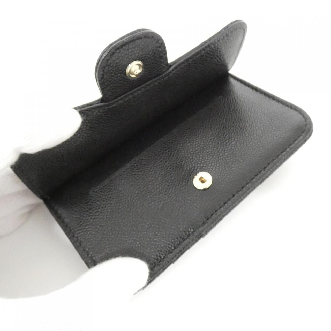 Chanel Business Card Holder Ap2570 Black( Gold(
