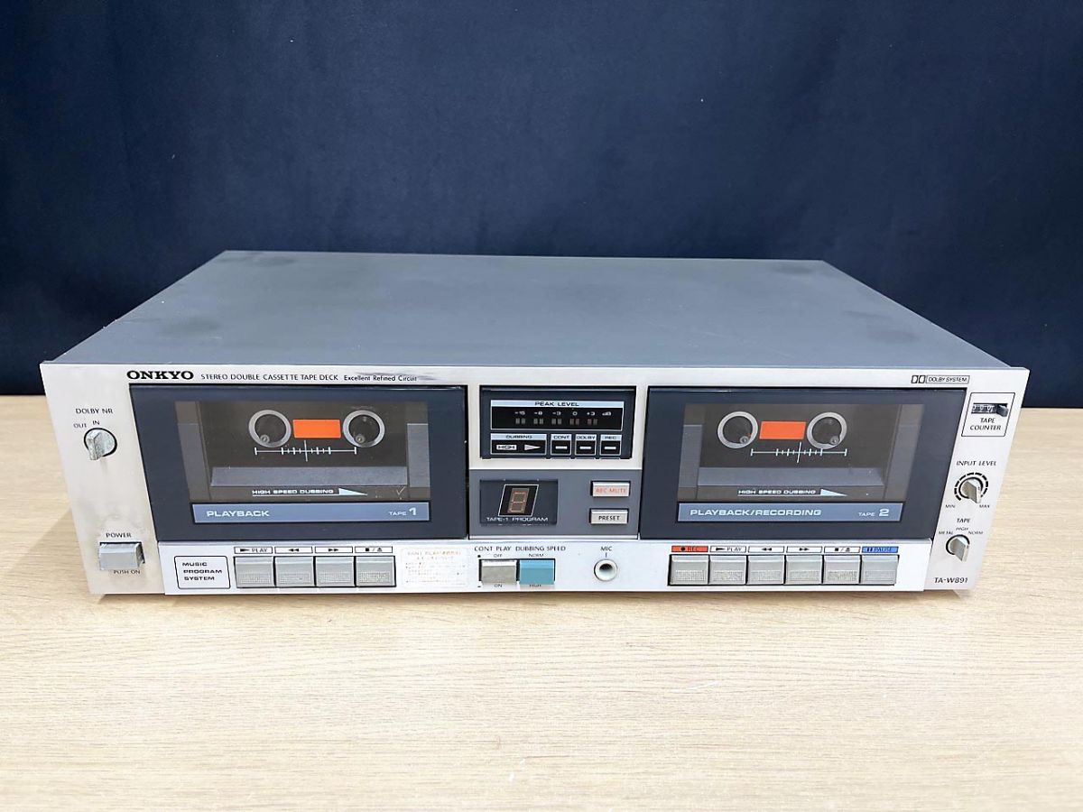 Cd Md Cassette Deck Onkyo Stereo Tape Ta-W891