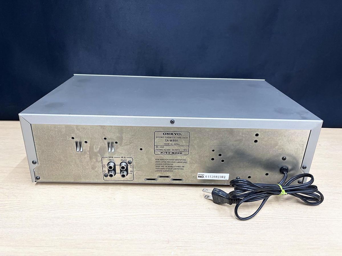 Cd Md Cassette Deck Onkyo Stereo Tape Ta-W891