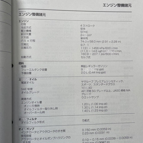 Catalogs Manuals Serow Xt250 2018