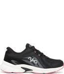 Sneakers Ryka Womenskylift Mesh And Leather Fitness Walking Blackwhite