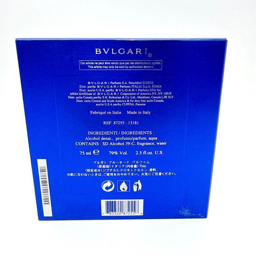 Bvlgari Perfume (Unisex) Bleu Eau De Parfum 75Ml