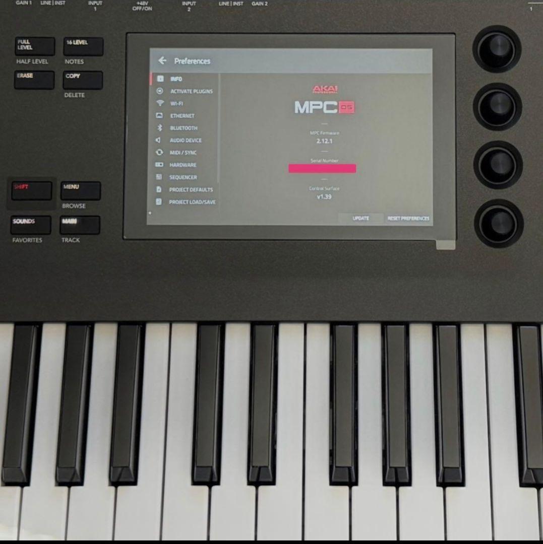 Keyboard Electronic Piano Akai Mpc Key 61