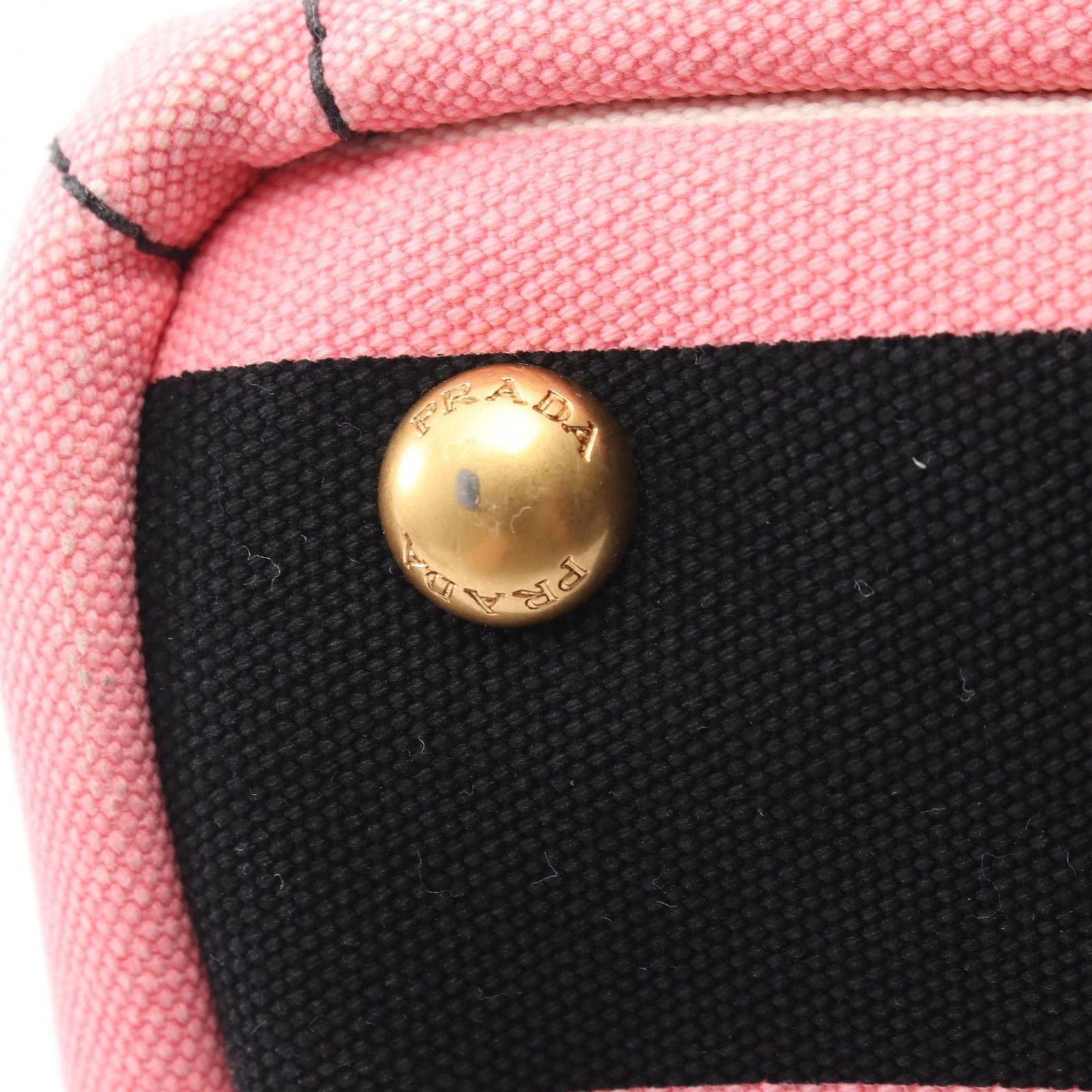 Prada Tote Bag Canapa Righe 2Way Used B