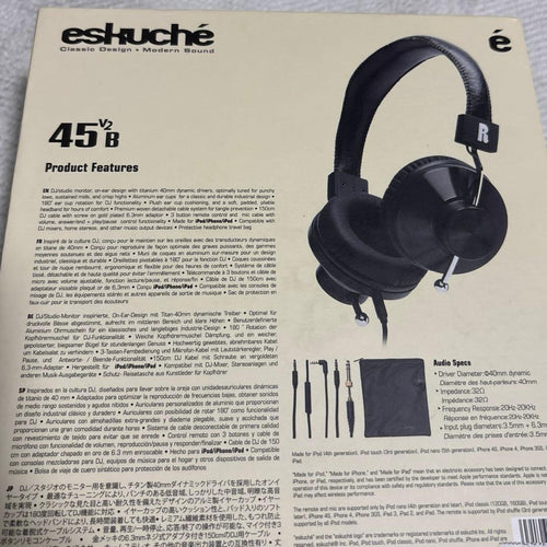 Wired Headphone Eskuch 45V2Blk