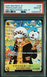 One -Piece Card Game Psa10 Trafalgar Law School Vol.10