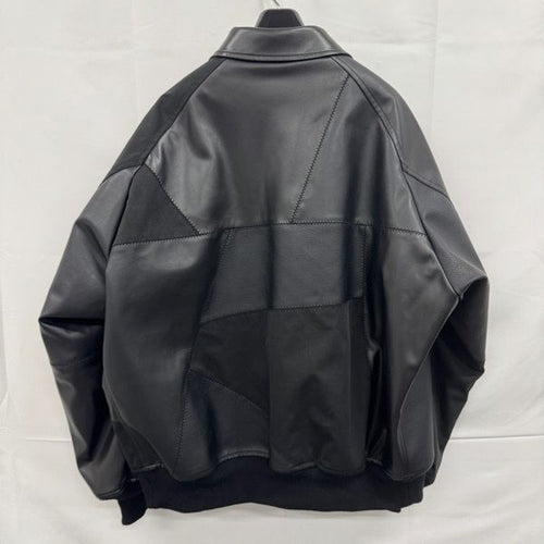 Comme Des Garcons Homme Jumper Blouson Synthetic Leather Patchwork Hp-J011/M