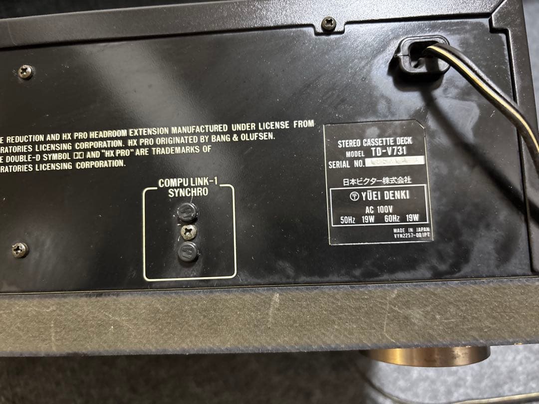 Victor Cd Md Cassette Deck 3-Head Td-V731