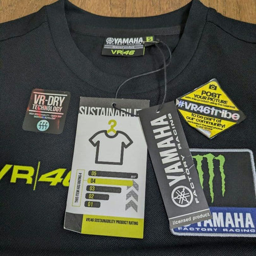 Yamaha T-Shirts Vr 46 Black/Ymmts363904 Black