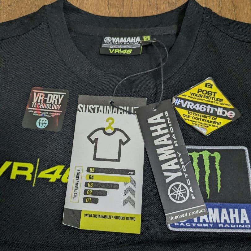 Yamaha T-Shirts Vr 46 Black/Ymmts363904 Black