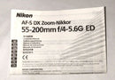 Nikon Zoom Lenses Af-S Dx Nikkor 55-200Mm