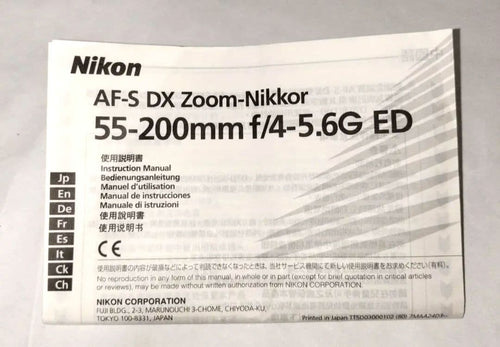 Nikon Zoom Lenses Af-S Dx Nikkor 55-200Mm