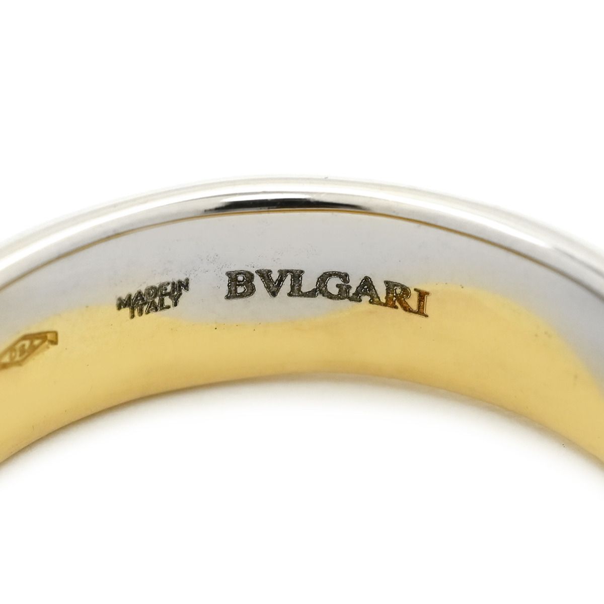 Bvlgari Ring 750 18 Yg Wg 13.5