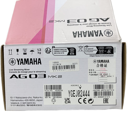 Analog Mixer Yamaha Ag03 Mk2 M11537410