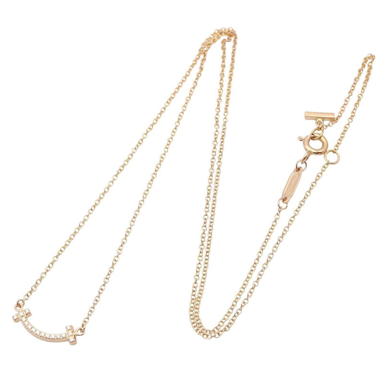 Tiffany Necklace Co T 40/45.5 K18