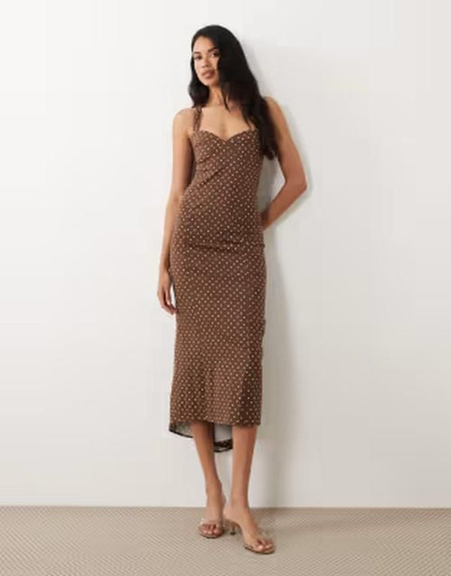 Asos Long Sleeves, Three Quarter Sleeve Design Fluted Hem Halter Neck Dress