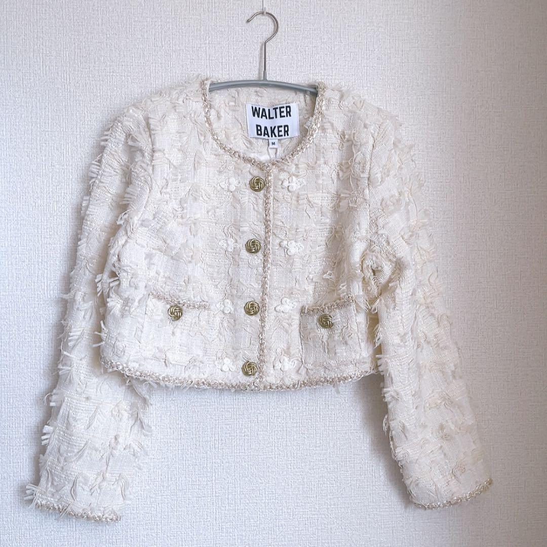 Walter Baker Collarless Jackets Walterbaker Rolandjacket Heron Tweed/