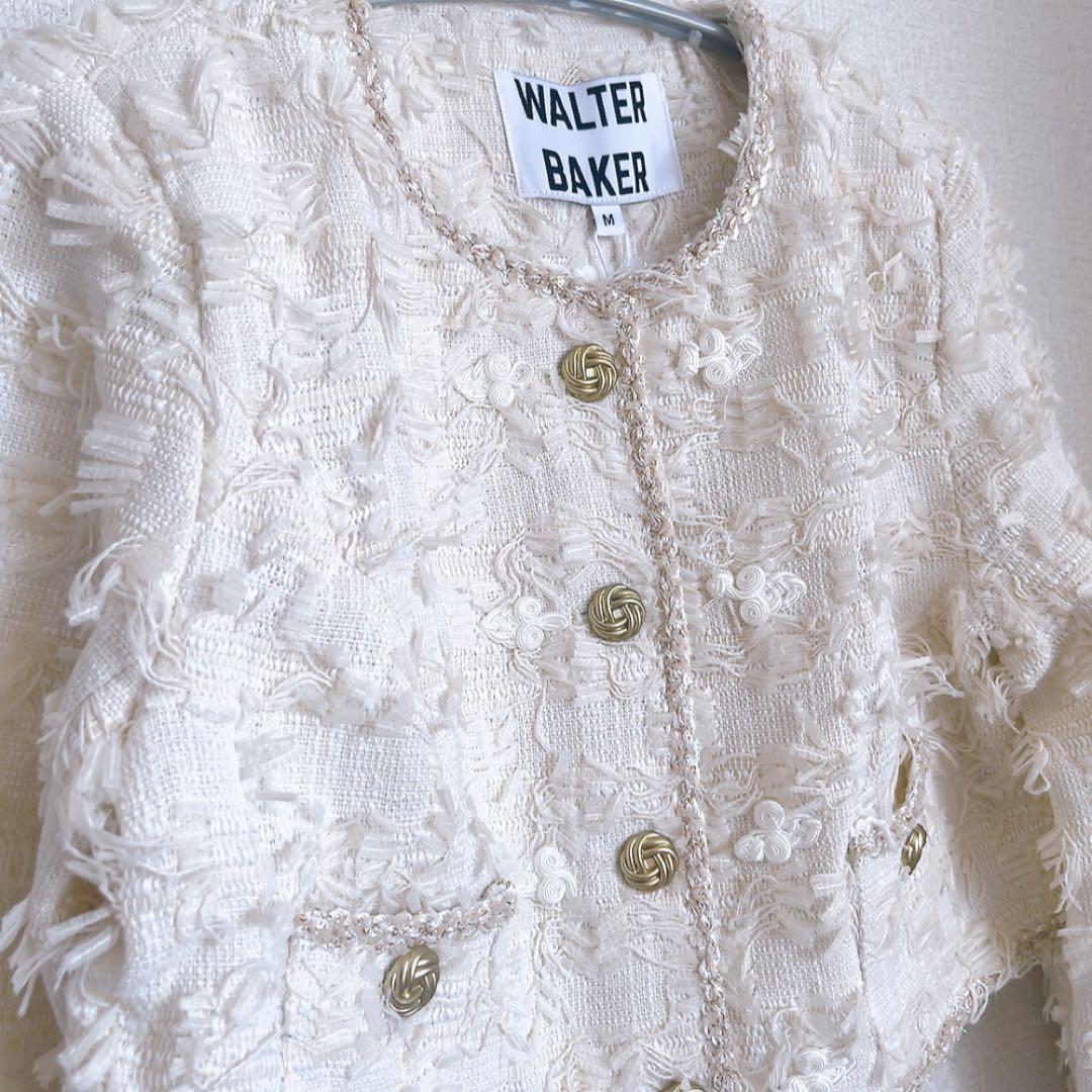 Walter Baker Collarless Jackets Walterbaker Rolandjacket Heron Tweed/