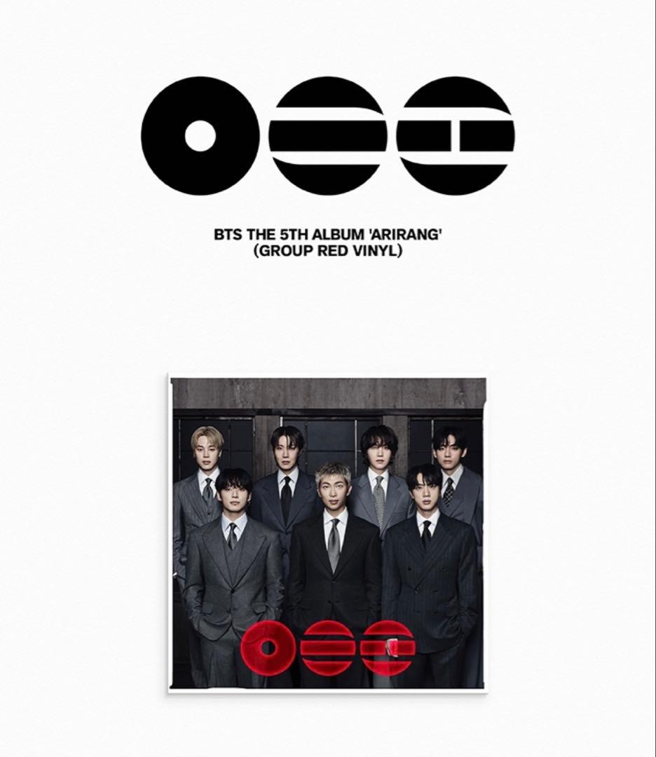 K-Pop Asian Music Bts Arirang Group Red Vinyl Ver.