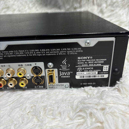 Sony Blu-Ray Recorders Bdz-Ax1000 1Tb
