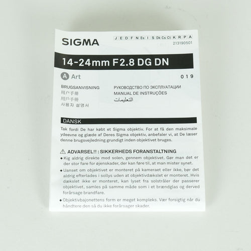 Sigma Lens (Zoom) 14-24Mm F2.8 Dg Dn Art L Leica