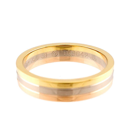 Cartier Ring #59 K18 Yg Wg Pg 3 750 Vendome 90324408