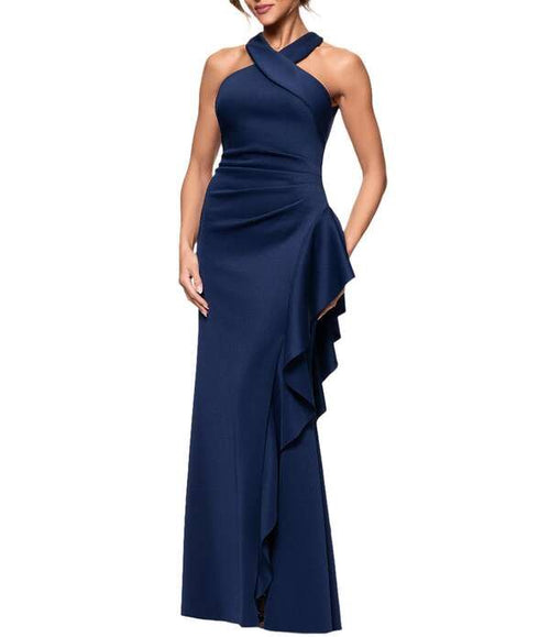 Skape Long Sleeves, Three Quarter Sleeve Xscape Halter Neck Scuba Crepe Side
