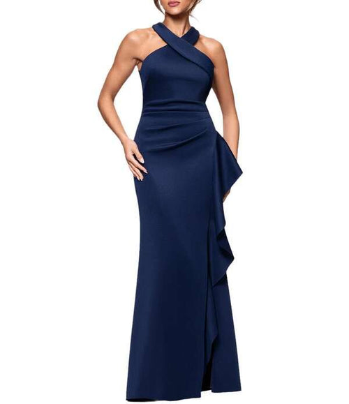 Skape Long Sleeves, Three Quarter Sleeve Xscape Halter Neck Scuba Crepe Side