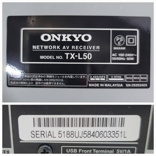 Onkyo Av Amplifier Tx-L50B