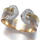 Cartier Ring 2C C C2 Sm 53 K18Yg/Wg/Pg #194157