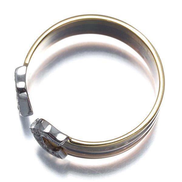 Cartier Ring 2C C C2 Sm 53 K18Yg/Wg/Pg #194157