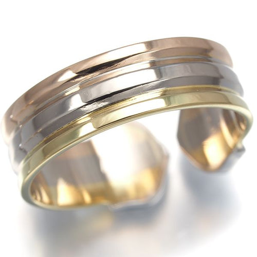 Cartier Ring 2C C C2 Sm 53 K18Yg/Wg/Pg #194157