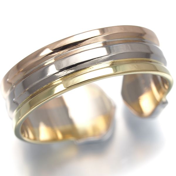 Cartier Ring 2C C C2 Sm 53 K18Yg/Wg/Pg #194157
