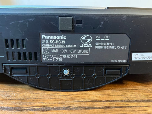 Panasonic Cd, Md Cassette Decks Sc-Hc39
