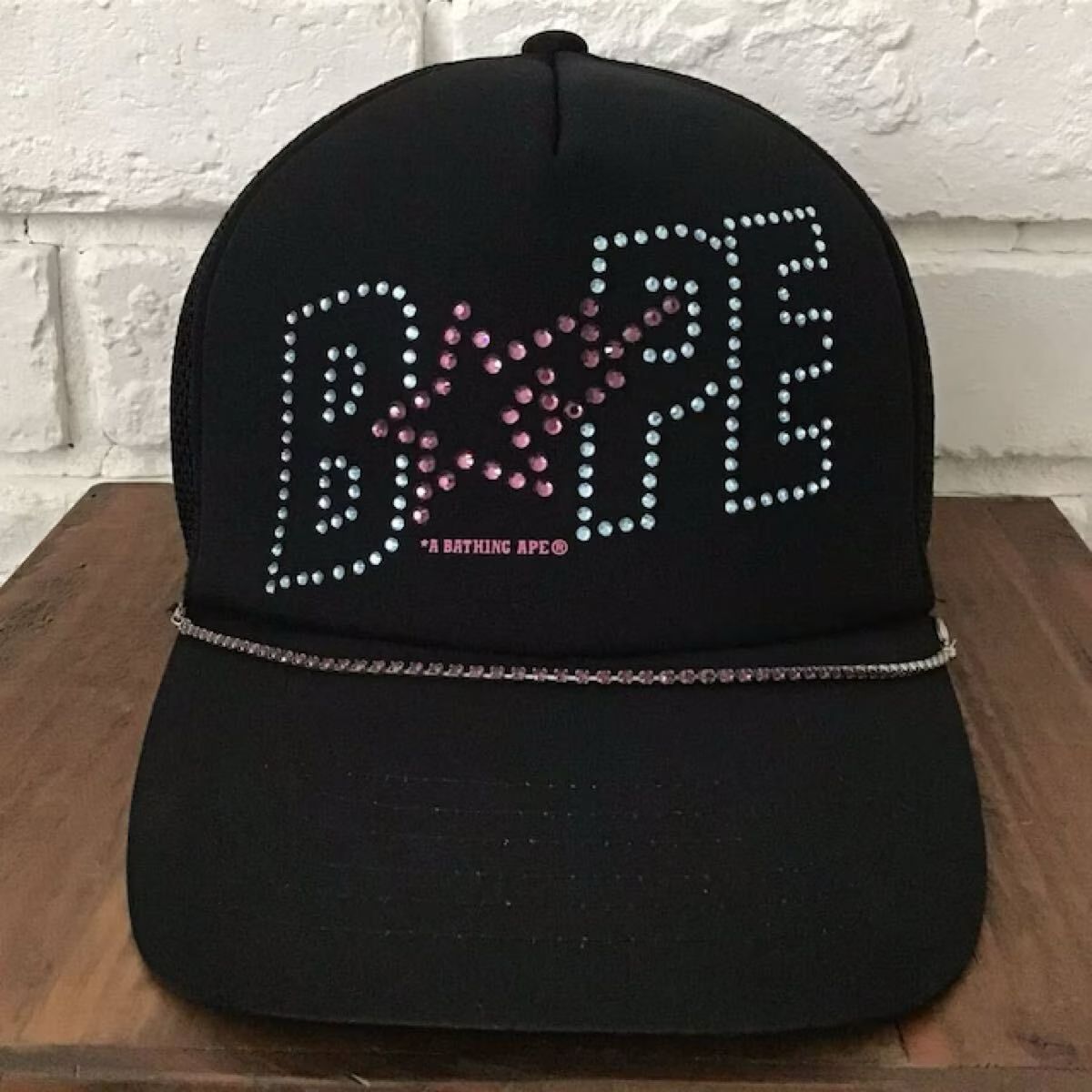 A Bathing Ape Baseball Cap Bape Sta Star Swarovski Trucker Hat Nigo Y9Al
