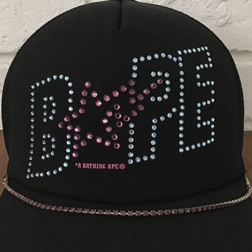 A Bathing Ape Baseball Cap Bape Sta Star Swarovski Trucker Hat Nigo Y9Al
