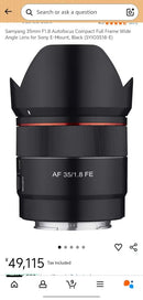 Sony Mirrorless Interchangeable Lens Cameras A7Rii