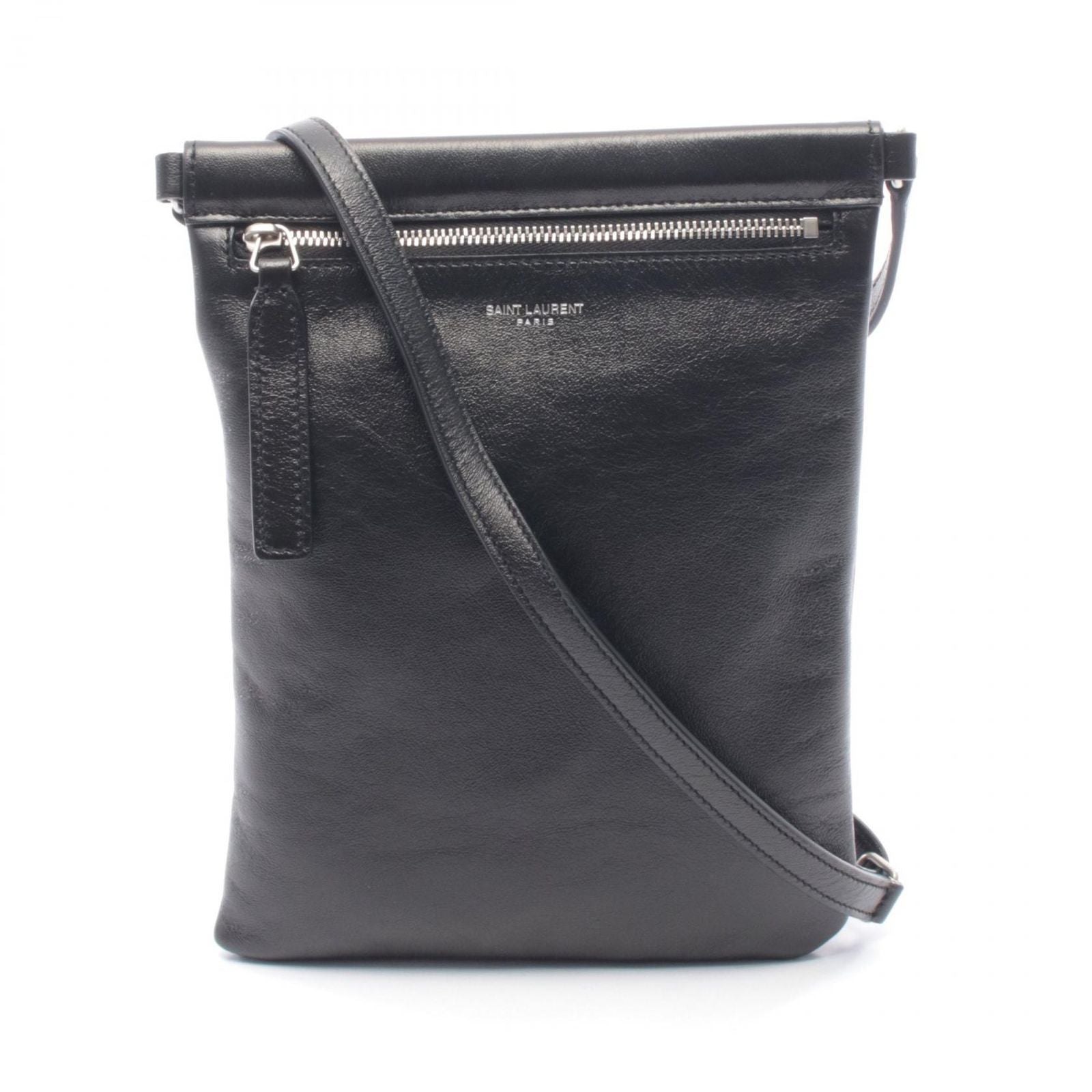 Saint Laurent Paris Shoulder Bag Flat Pouch Sid 581697 1Ge0E 1000 Ne Used A