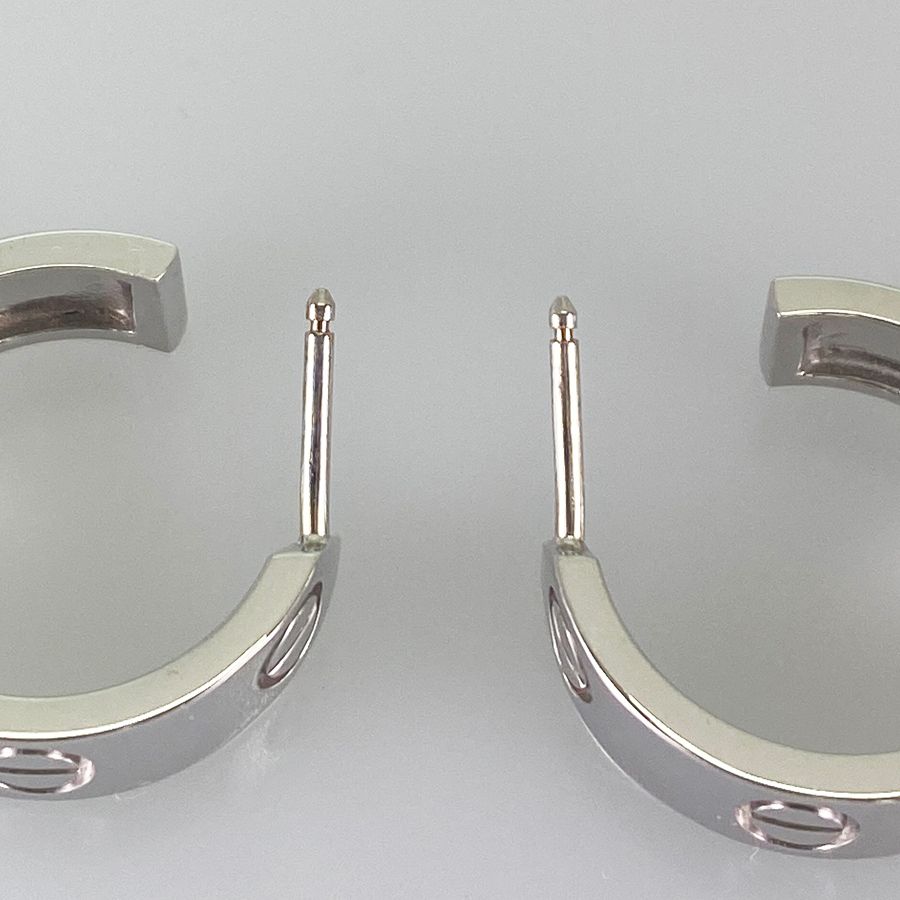 Cartier Earrings (For Both Ears) K18Wg Ss
