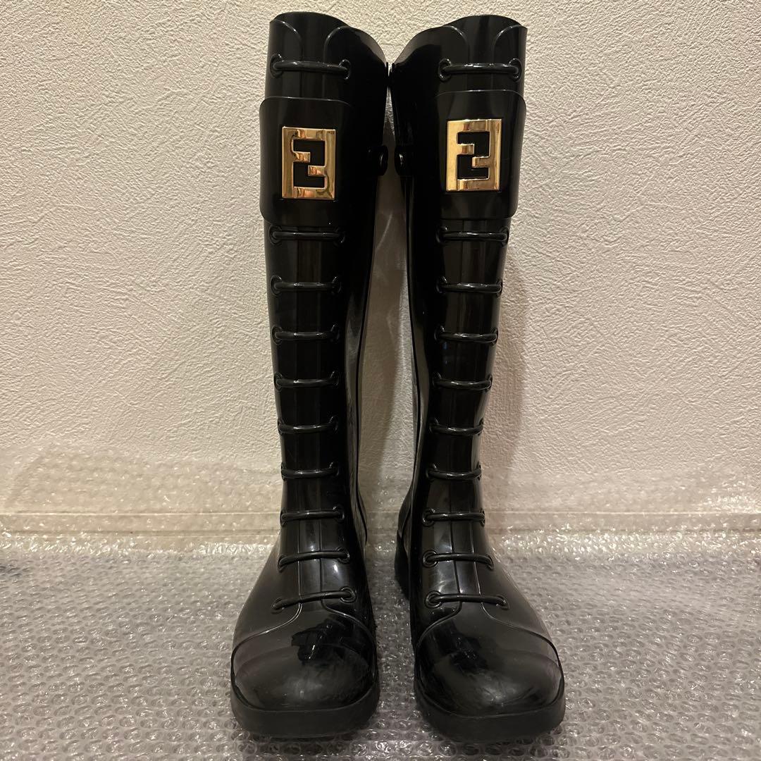 Fendi Rubber Boots Rain Size:38