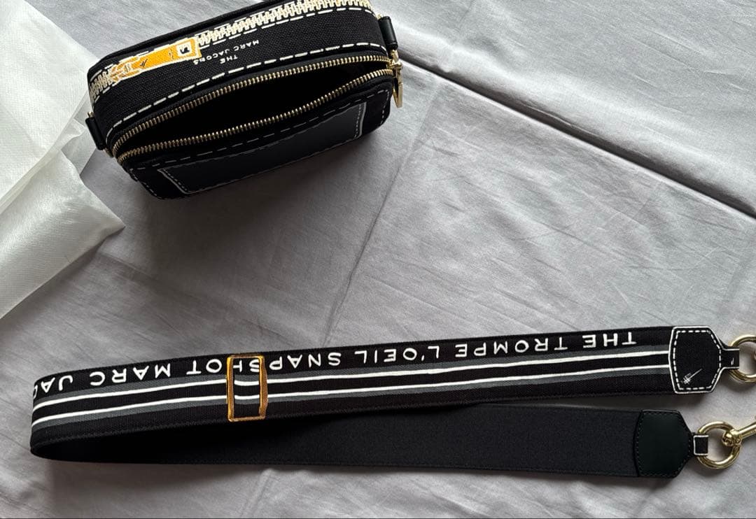Marc Jacobs Shoulder Bags Snapshot Trompe L'Oeil Black
