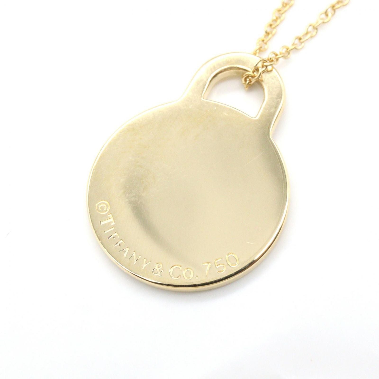 Tiffany Necklace Co Rtt 41 K18 Used A