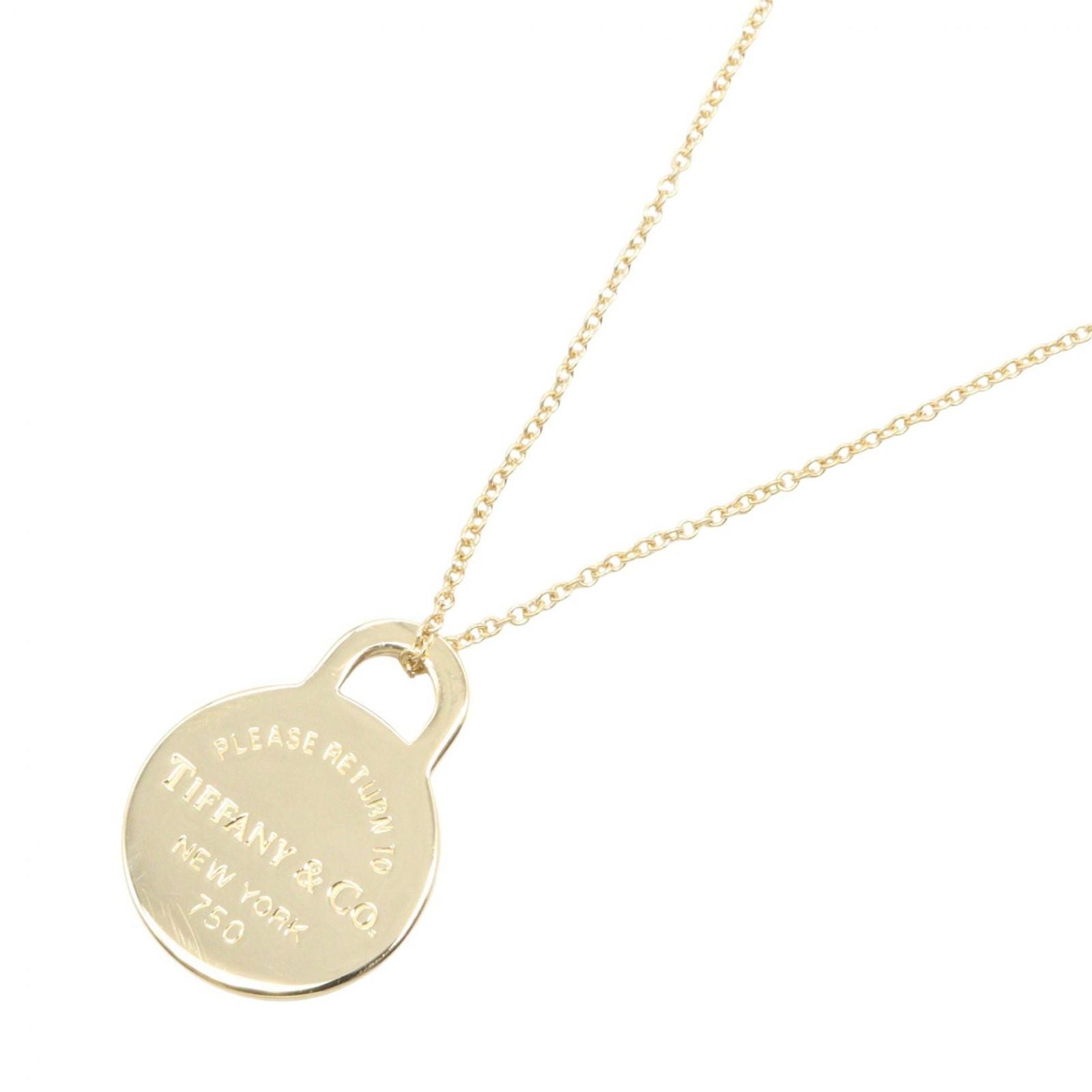 Tiffany Necklace Co Rtt 41 K18 Used A