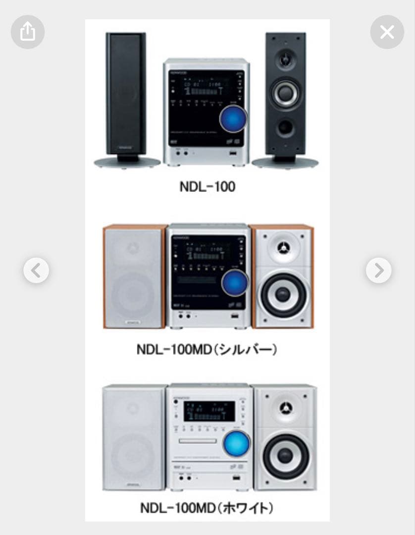 Kenwood Mini Component Systems Ndl-100Md-W
