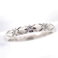 Chanel Ring 46 3P Pt950 6 4864