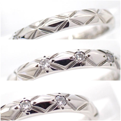 Chanel Ring 46 3P Pt950 6 4864