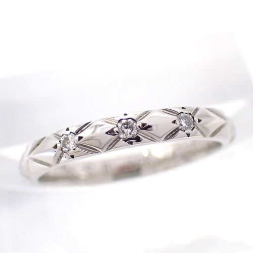 Chanel Ring 46 3P Pt950 6 4864